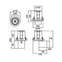 Brumberg Plafondinbouwarmatuur TRAXX MAXI draaibaar, roteerbaar, direct IP20, zilver dimbaar