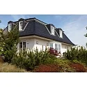 CMD Creative Metalldesign Wandarmatuur voor buitenshuis lang, halfrond, met bewegingsmelder E27 IP44, antraciet