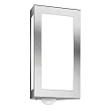 Wandarmatuur voor buitenshuis AQUA LONG lang, met bewegingsmelder E27 IP44, rvs geborsteld