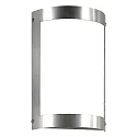 Wandarmatuur voor buitenshuis 1-voudig, lang, halfrond IP44, rvs 