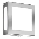 Wandarmatuur voor buitenshuis AQUA LEGENDO vierkant, met bewegingsmelder E27 IP44, rvs