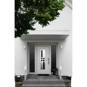 CMD Creative Metalldesign Outdoor floor luminiare AQUA PAULO, round, IP44, E27, stainless steel / opal glass, 90cm, brushed