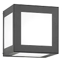 Wandarmatuur voor buitenshuis AQUA CUBO cubusvorm E27 IP44, antraciet