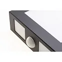 CMD Creative Metalldesign Wandarmatuur voor buitenshuis AQUA LEGENDO vierkant, met bewegingsmelder E27 IP44, antraciet