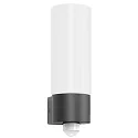 Wandarmatuur voor buitenshuis AQUA WALL cilindrisch, met bewegingsmelder E27 IP44, antraciet