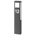Huisnummer met verlichting AQUA PAULO - HOUSE NR CUTTED 2-voudig, kant-en-klaar 2G11 IP44, antraciet 