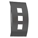 Wandarmatuur voor buitenshuis AQUA TOMA convex E27 IP44, antraciet