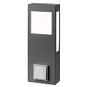 Staande armatuur voor buiten AQUA PAULO 40CM POWER hoekig, plat, met stopcontact 2G11 IP44, antraciet 