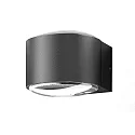 Wandarmatuur voor buitenshuis up down, met lensoptiek IP65, antraciet 