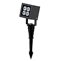 Buitenspot LED 40° / REMOVABLE SPIKE cubusvorm, instelbaar IP65, antraciet