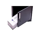 CMD Creative Metalldesign Staande brievenbus 112 X 50 X 37CM hoekig, straight, met pakketlade, met slot, antraciet