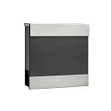 Brievenbus met krantenhouder INOX BAR - OPTIONAL USE instelbaar, met slot, antraciet, rvs