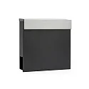 CMD Creative Metalldesign Brievenbus met krantenhouder INOX BAR - OPTIONAL USE instelbaar, met slot, antraciet, rvs
