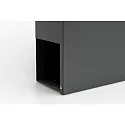 CMD Creative Metalldesign Brievenbus met krantenhouder INOX BAR - OPTIONAL USE instelbaar, met slot, antraciet, rvs