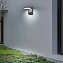 CMD Creative Metalldesign Wandarmatuur voor buitenshuis CCT Switch, kantelbaar IP54, antraciet