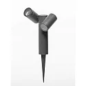 CMD Creative Metalldesign Buitenspot GU10 / REMOVABLE SPIKE 2-vlams, cilindrisch, met stekker, kantelbaar GU10 IP65, antraciet
