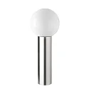 Staande armatuur voor buiten AQUA BALL klein, rond, baalvormig E27 IP44, rvs geborsteld