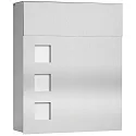 Brievenbus WINDOW-VERSION hoekig, straight, met slot, rvs