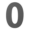 House number 0, height 25cm, anthracite