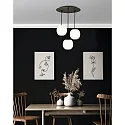 Casablanca pendant luminaire ACAI 16 3 flames, round E27 IP20, mat, opal white dimmable