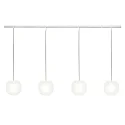 pendant luminaire ACAI 16 4 flames E27 IP20, mat, opal white dimmable