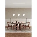 pendant luminaire ACAI 21 3 flames E27 IP20, mat, opal white dimmable