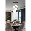 Casablanca Pendelarmatuur ACAI 16|21|26 5-vlams, rond E27 IP20, mat, opaalwit dimbaar