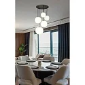 Casablanca Pendelarmatuur ACAI 16|21|26 5-vlams, rond E27 IP20, mat, opaalwit dimbaar