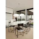 Casablanca Pendelarmatuur AIH 2-vlams, medium E27 IP20, aluminium geborsteld, wit mat dimbaar