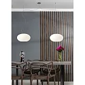 Casablanca Pendelarmatuur AIH 2-vlams, medium E27 IP20, aluminium geborsteld, wit mat dimbaar