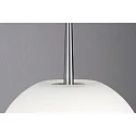 Casablanca Pendelarmatuur BALL 1-vlams, dimbaar E27 IP20, aluminium geborsteld, opaal, wit mat dimbaar