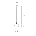 Casablanca Pendelarmatuur BALL 1-vlams, dimbaar E27 IP20, aluminium geborsteld, opaal, wit mat dimbaar
