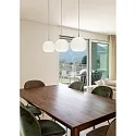 Casablanca Pendant luminaire BELL, 3x E27, IP20, opal white matt
