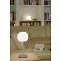 Casablanca Tafelarmatuur BALL lang, met schakelaar G9 IP20, aluminium geborsteld, opaal, wit mat 