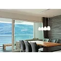 Casablanca Pendant luminaire BAGAN, 4x E27, IP20, opal white matt