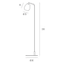 Casablanca Staande lamp BAGAN met schakelaar, antraciet, opaal, wit mat 