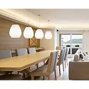 Casablanca Pendelarmatuur BAGAN 1-vlams, dimbaar E27 IP20, aluminium geborsteld, opaal, wit mat dimbaar