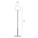 Casablanca Staande lamp BELL met schakelaar E27 IP20, aluminium geborsteld, wit mat 