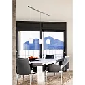 Casablanca Pendelarmatuur MUREA 3-vlams, kort, dimbaar E27 IP20, aluminium geborsteld, opaal, wit mat dimbaar
