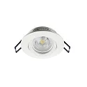 Deko-Light Plafondinbouwarmatuur SAMSOLA rond, draaibaar GU10 / GU5.3, wit mat dimbaar