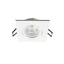 Deko-Light ceiling recessed luminaire SAMSOLA square, swivelling GU10 / GU5.3, white matt dimmable