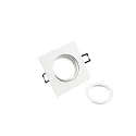 Deko-Light ceiling recessed luminaire SAMSOLA square, swivelling GU10 / GU5.3, white matt dimmable