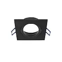 ceiling recessed luminaire SAMSOLA square, swivelling GU10 / GU5.3, black matt dimmable
