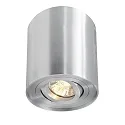 Plafondarmatuur BENGALA ROUND cilindrisch, instelbaar GU10 IP20, zilver geborsteld dimbaar