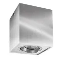  Plafondarmatuur BENGALA SQUARE cubusvorm, instelbaar GU10 IP20, zilver geborsteld dimbaar