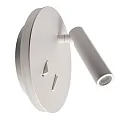 Wandarmatuur BRAHE IV met schakelaar, met LED-spot, direct / indirect IP20, wit 