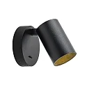 Leesarmatuur CAN TILT ROUND USB rond, met schakelaar, met USB-oplaadfunctie, cardanisch draaien GU10 IP20, zwart 