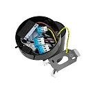 Leesarmatuur CAN TILT ROUND USB rond, met schakelaar, met USB-oplaadfunctie, cardanisch draaien GU10 IP20, zwart 