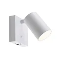 Deko-Light reading lamp CAN TILT SQUARE USB square, with switch, with USB charging function, cardanic swivelling GU10 IP20, white 