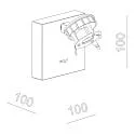 Deko-Light reading lamp CAN TILT SQUARE BASE MIX'N MATCH 1/3 square, with switch, without shade, cardanic swivelling GU10 IP20, white 